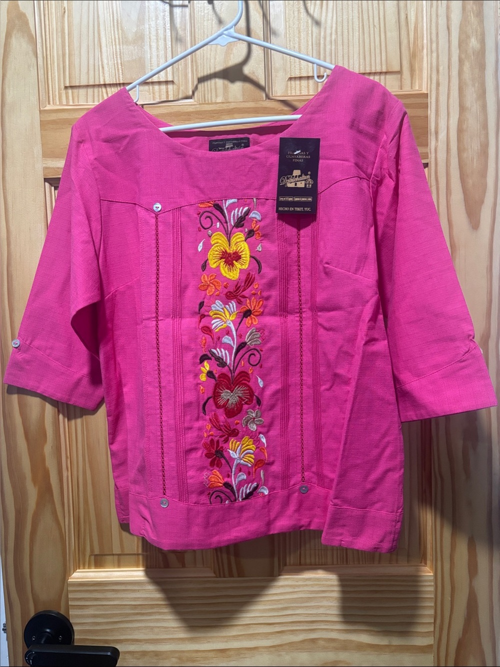 Embroidered Pink Women’s Top - (Dzibilchaltun: )